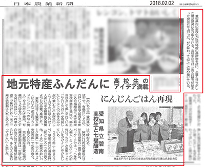 日本農業新聞[2018年2月2日付]